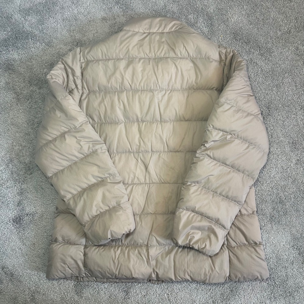 Uniqlo Ultra Light Down Jacket Womens XL Tan Beige Puffer Full Zip 442732 - Picture 8 of 11